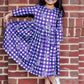 JMU Plaid Duke Dog 3/4 Sleeve Pocket Twirl Dress