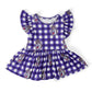 JMU Plaid Duke Dog Flutter Twirl Bodysuit