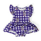 JMU Plaid Duke Dog Flutter Twirl Bodysuit