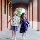 JMU Purple Duke Dog 3/4 Sleeve Pocket Twirl Dress