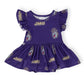 JMU Purple Duke Dog Flutter Twirl Bodysuit