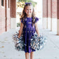 JMU Purple Duke Dog Flutter Twirl  Dress