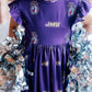 JMU Purple Duke Dog Flutter Twirl  Dress