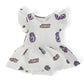 JMU White Duke Dog Flutter Twirl Bodysuit