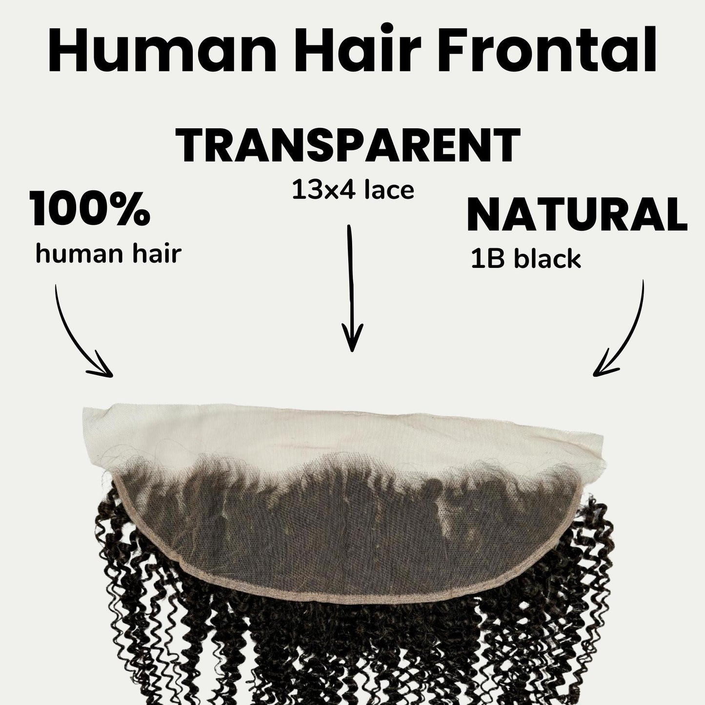 Jerry Curl 13x4 Transparent Lace Human Hair Frontal