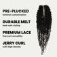 Jerry Curl 2x6 Transparent Lace Human Hair Closure
