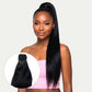 Jet Black 100% Human Hair Ponytail Extension