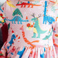 Jingle Saurus L/S Pocket Twirl Dress