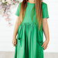 Kelly Green S/S Pocket Twirl Dress