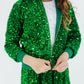 Kelly Green Velvet Sequin Jacket