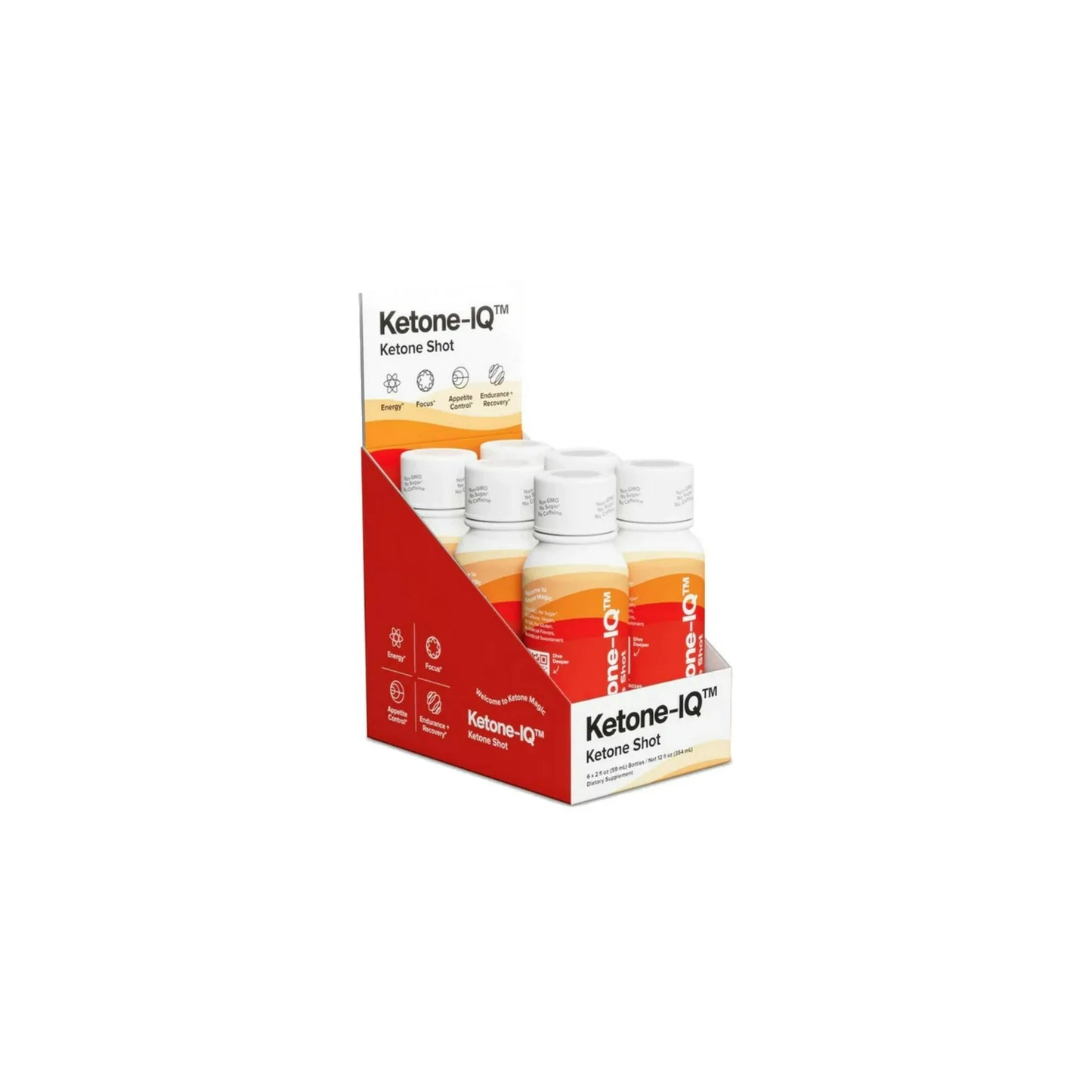 Ketone-IQ Shot – Clean Ketone Energy, 6-Pack (2 fl oz Each)