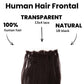Kinky Straight 13x4 Transparent Lace Human Hair Frontal