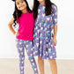 Kitties in the Clouds 3/4 Sleeve Pocket Twirl Dress