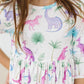 Dino Darling 3/4 Sleeve Pocket Twirl Dress