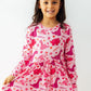 Dino Kisses L/S Pocket Twirl Dress