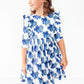 Lone Star 3/4 Sleeve Ruffle Twirl Dress