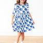 Lone Star 3/4 Sleeve Ruffle Twirl Dress