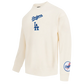 Pro Standard LA Dodgers Wingspan Drop Shoulder Crewneck - Eggshell