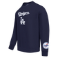 Pro Standard LA Dodgers Wingspan Drop Shoulder Crewneck - Midnight Navy