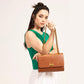 Loyal West Savi Small Embossed & Grained Leather Bag - Amber Glow