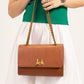 Loyal West Savi Small Embossed & Grained Leather Bag - Amber Glow