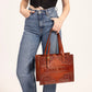 Loyal West Mivva Handtooled Medium Bag - Soft WalnutÂ Leather