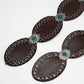 Loyal West Alta Buena Leather Belt In Calfskin-DARK BROWN