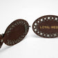 Loyal West Alta Buena Leather Belt In Calfskin-DARK BROWN