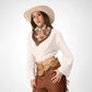 Loyal West Alta Buena Leather Belt In Calfskin-BROWN