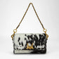 Loyal West SAVI MINI BAG IN BLACK & WHITE COWHIDE