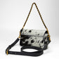 Loyal West SAVI MINI BAG IN BLACK & WHITE COWHIDE