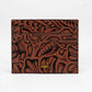 Loyal West SHELL CARD HOLDER  IN HAND FINISHED EMBOSSED LEATHER - BROWN