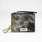 Loyal West SOPHIA CREDIT CARD HOLDER IN BLACK & WHITE COWHIDE