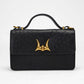 Loyal West VALENCIA OSTRICH LEATHER BAG - BLACK