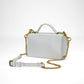 Loyal West VALENCIA OSTRICH LEATHER BAG - WHITE
