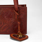 Loyal West HEART SHAPE BAG CHARM IN HANDTOOLED LEATHER