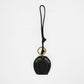 Loyal West HORSE SHOE BAG CHARM IN CALF LEATHER - BLACK