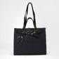 Loyal West STANDARD MEDIUM TOTE BAG IN CALFSKIN - BLACK