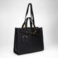 Loyal West STANDARD MEDIUM TOTE BAG IN CALFSKIN - BLACK