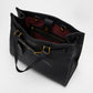 Loyal West STANDARD MEDIUM TOTE BAG IN CALFSKIN - BLACK