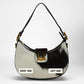 Loyal West LW HOBO MEDIUM PURSE IN BLACK & WHITE COWHIDE