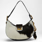 Loyal West HEART SHAPE KEYCHAIN IN BLACK & WHITE COWHIDE LEATHER