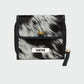 Loyal West SOPHIA CARD HOLDER IN BLACK & WHITE COWHIDE