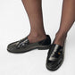 Loyal West LEATHER LOAFERS - BLACK
