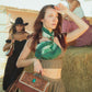 Loyal West Daylight'S Ballet Silk Scarves With Handtooled Leather Slider - Western Sky
