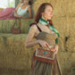 Loyal West Daylight'S Ballet Silk Scarves With Handtooled Leather Slider - Western Sky