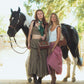 Loyal West Daylight'S Ballet Silk Scarves With Handtooled Leather Slider - Western Sky