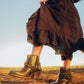 Loyal West Marlene Ankle Booties In Calfskin - Raven