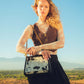 Loyal West SCRAPPY MEDIUM CHAIN BAG IN COWHIDE AND BLACK CALFSKIN