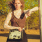 Loyal West SCRAPPY MEDIUM CHAIN BAG IN COWHIDE AND BLACK CALFSKIN